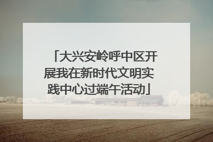大兴安岭呼中区开展我在新时代文明实践中心过端午活动