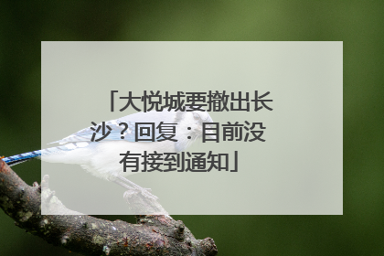 大悦城要撤出长沙？回复：目前没有接到通知