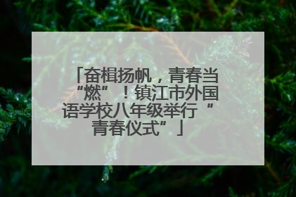 奋楫扬帆，青春当“燃”！镇江市外国语学校八年级举行“青春仪式”