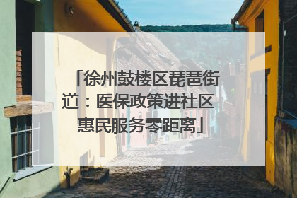 徐州鼓楼区琵琶街道：医保政策进社区 惠民服务零距离