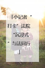 小记者“打卡”法院 “沉浸式”与法同行
