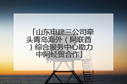 山东电建三公司牵头青岛海外（阿联酋）综合服务中心助力中阿经贸合作