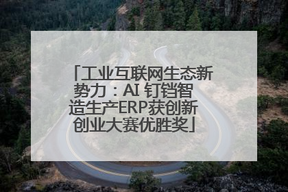 工业互联网生态新势力：AI 钉铛智造生产ERP获创新创业大赛优胜奖
