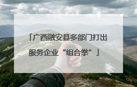 广西融安县多部门打出服务企业“组合拳”