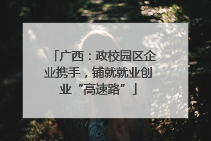 广西：政校园区企业携手，铺就就业创业“高速路”