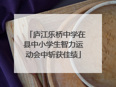 庐江乐桥中学在县中小学生智力运动会中斩获佳绩
