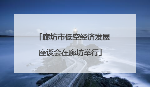 廊坊市低空经济发展座谈会在廊坊举行