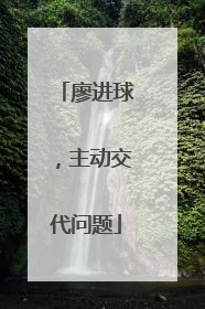 廖进球，主动交代问题