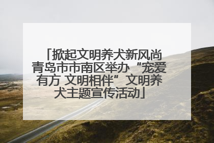 掀起文明养犬新风尚 青岛市市南区举办“宠爱有方 文明相伴”文明养犬主题宣传活动