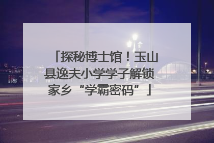 探秘博士馆！玉山县逸夫小学学子解锁家乡“学霸密码”