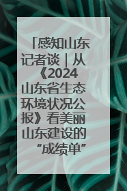 感知山东记者谈｜从《2024山东省生态环境状况公报》看美丽山东建设的“成绩单”与“任务书”