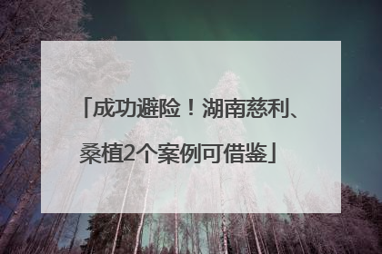 成功避险！湖南慈利、桑植2个案例可借鉴
