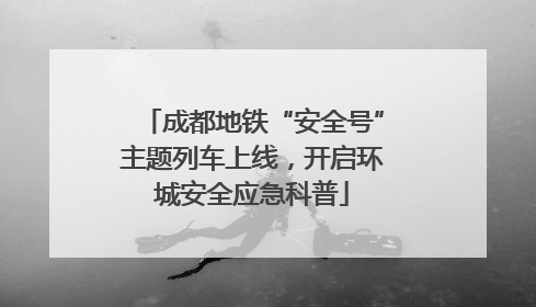 成都地铁“安全号”主题列车上线，开启环城安全应急科普