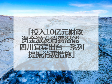 投入10亿元财政资金激发消费潜能 四川宜宾出台一系列提振消费措施