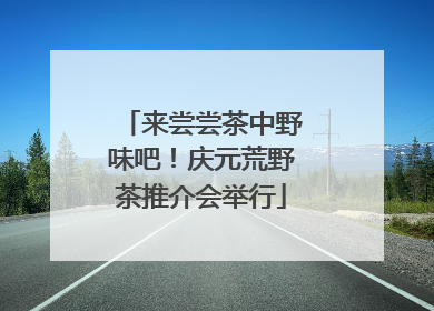来尝尝茶中野味吧！庆元荒野茶推介会举行