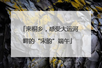来桐乡，感受大运河畔的“宋韵”端午