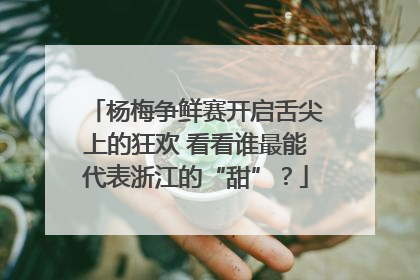 杨梅争鲜赛开启舌尖上的狂欢 看看谁最能代表浙江的“甜”？