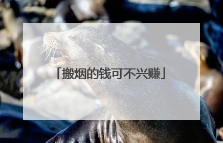 搬烟的钱可不兴赚