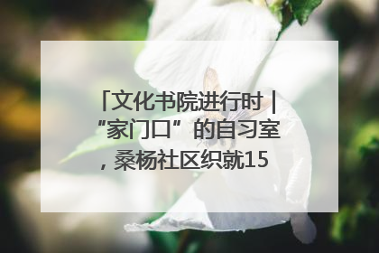 文化书院进行时｜“家门口”的自习室，桑杨社区织就15分钟学习生活圈
