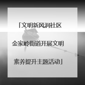 文明新风润社区 金家岭街道开展文明素养提升主题活动