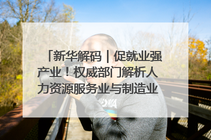 新华解码｜促就业强产业！权威部门解析人力资源服务业与制造业融合发展试点