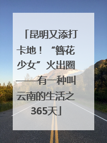 昆明又添打卡地！“簪花少女”火出圈——有一种叫云南的生活之365天