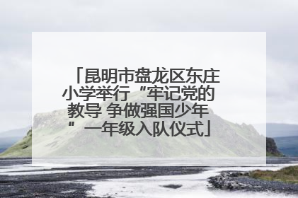 昆明市盘龙区东庄小学举行“牢记党的教导 争做强国少年”一年级入队仪式