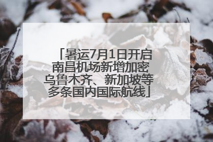 暑运7月1日开启 南昌机场新增加密乌鲁木齐、新加坡等多条国内国际航线