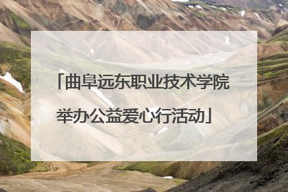 曲阜远东职业技术学院举办公益爱心行活动