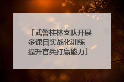 武警桂林支队开展多课目实战化训练 提升官兵打赢能力