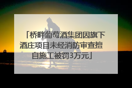 桥畔葡萄酒集团因旗下酒庄项目未经消防审查擅自施工被罚3万元