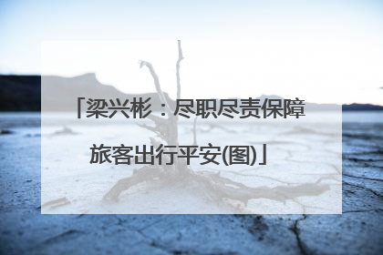 梁兴彬：尽职尽责保障旅客出行平安(图)