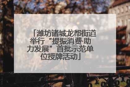 潍坊诸城龙都街道举行“提振消费·助力发展”首批示范单位授牌活动