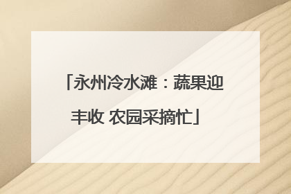 永州冷水滩：蔬果迎丰收 农园采摘忙