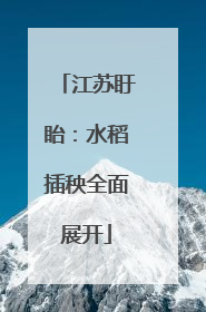 江苏盱眙：水稻插秧全面展开