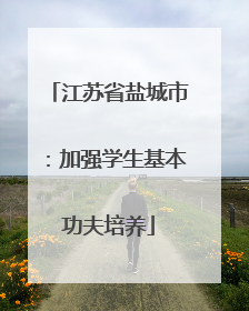 江苏省盐城市：加强学生基本功夫培养
