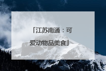 江苏南通：可爱动物品美食