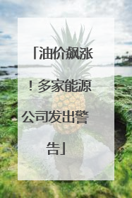 油价飙涨！多家能源公司发出警告