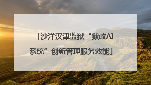 沙洋汉津监狱“狱政AI系统”创新管理服务效能