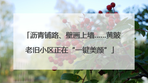 沥青铺路、壁画上墙……黄陂老旧小区正在“一键美颜”