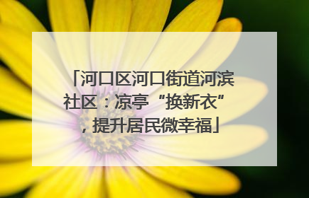河口区河口街道河滨社区：凉亭“换新衣”，提升居民微幸福