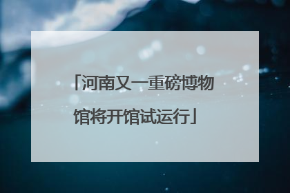 河南又一重磅博物馆将开馆试运行