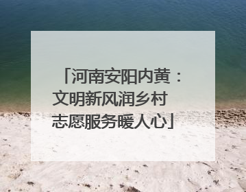 河南安阳内黄：文明新风润乡村 志愿服务暖人心
