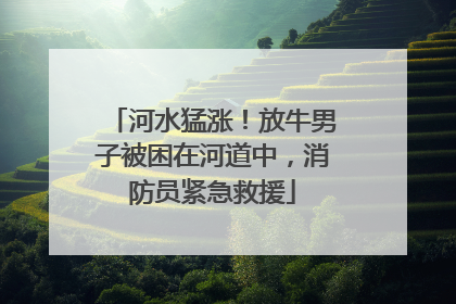 河水猛涨！放牛男子被困在河道中，消防员紧急救援