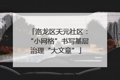 洛龙区天元社区：“小网格”书写基层治理“大文章”