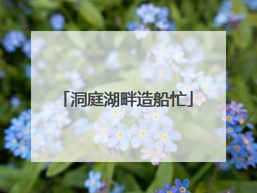 洞庭湖畔造船忙