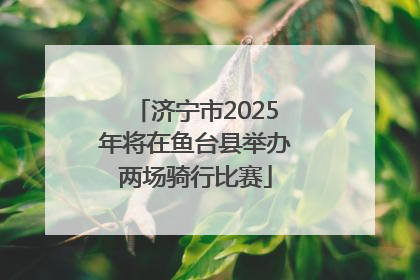 济宁市2025年将在鱼台县举办两场骑行比赛