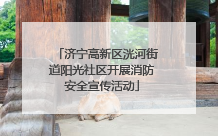 济宁高新区洸河街道阳光社区开展消防安全宣传活动