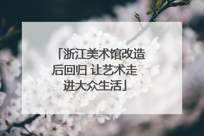 浙江美术馆改造后回归 让艺术走进大众生活