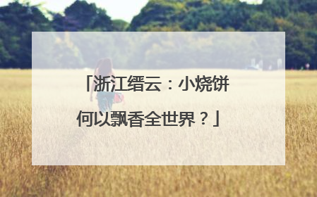浙江缙云：小烧饼何以飘香全世界？